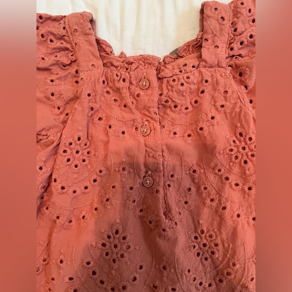 Janie and Jack Puff Sleeve Eyelet Dress EUC - Picture 2 of 10